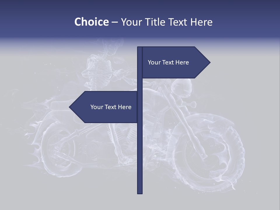 Bone Motorbike Horizontal PowerPoint Template