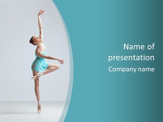 Young Temptation Jump PowerPoint Template