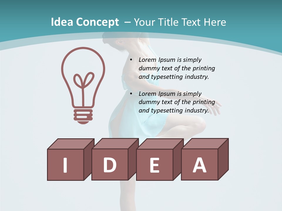 Young Temptation Jump PowerPoint Template