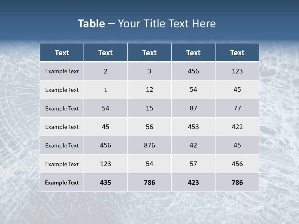 Damage Impact Windscreen PowerPoint Template