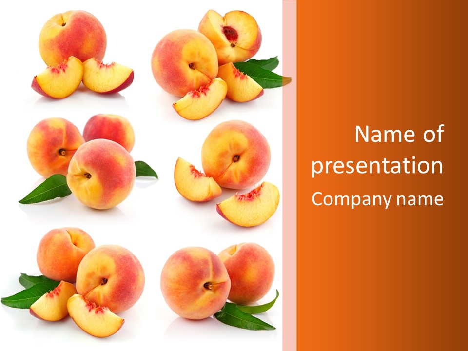 Green Peach Red PowerPoint Template