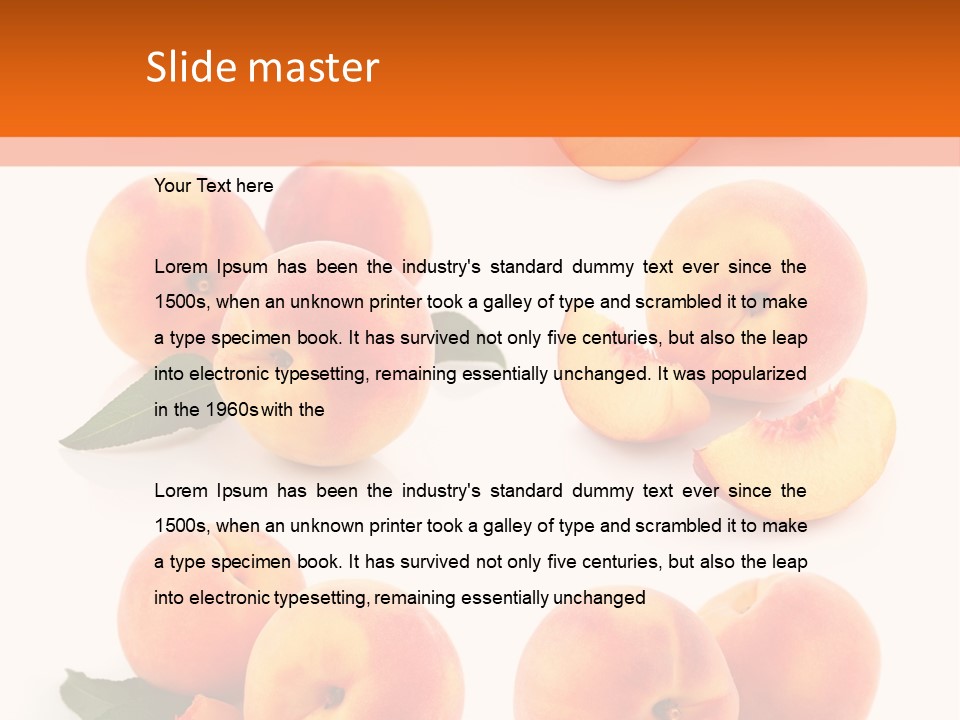 Green Peach Red PowerPoint Template