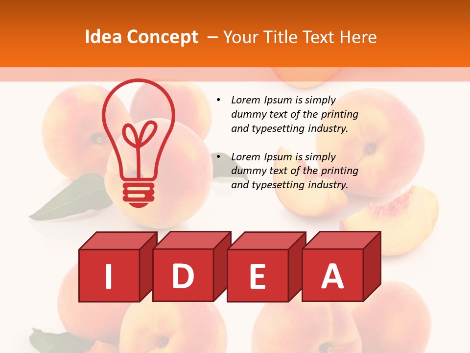 Green Peach Red PowerPoint Template