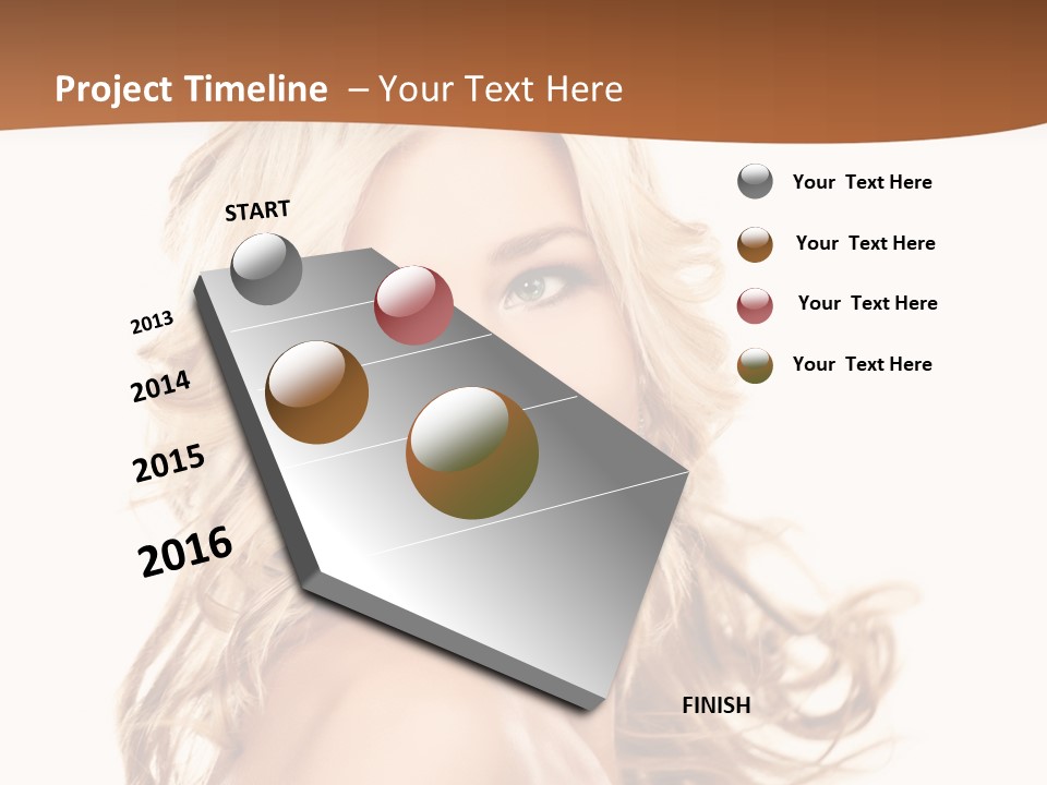 Clean Makeup Curl PowerPoint Template