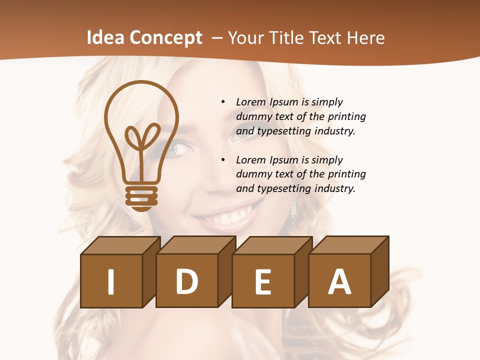 Clean Makeup Curl PowerPoint Template