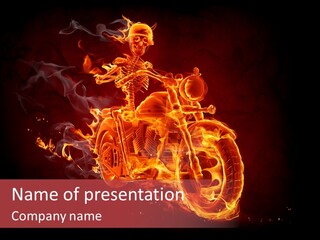 Halloween Hot Fire PowerPoint Template