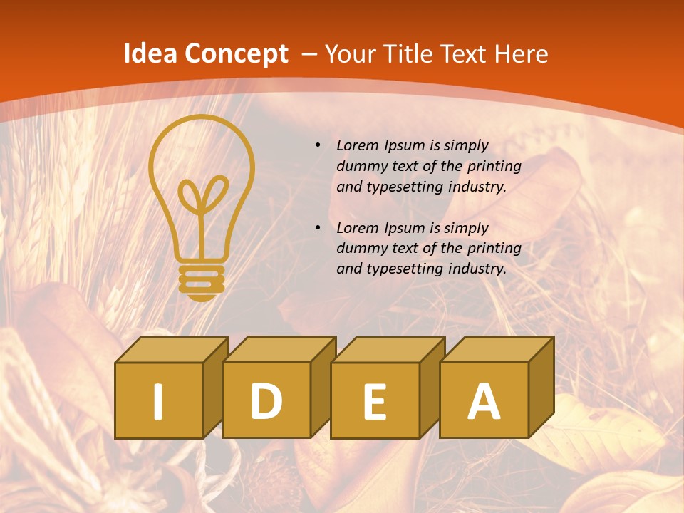 Agriculture Golden Closeup PowerPoint Template