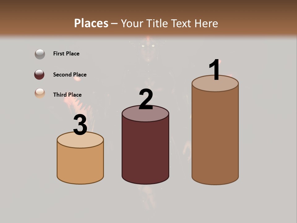 Back Lit Woman Tattoos PowerPoint Template