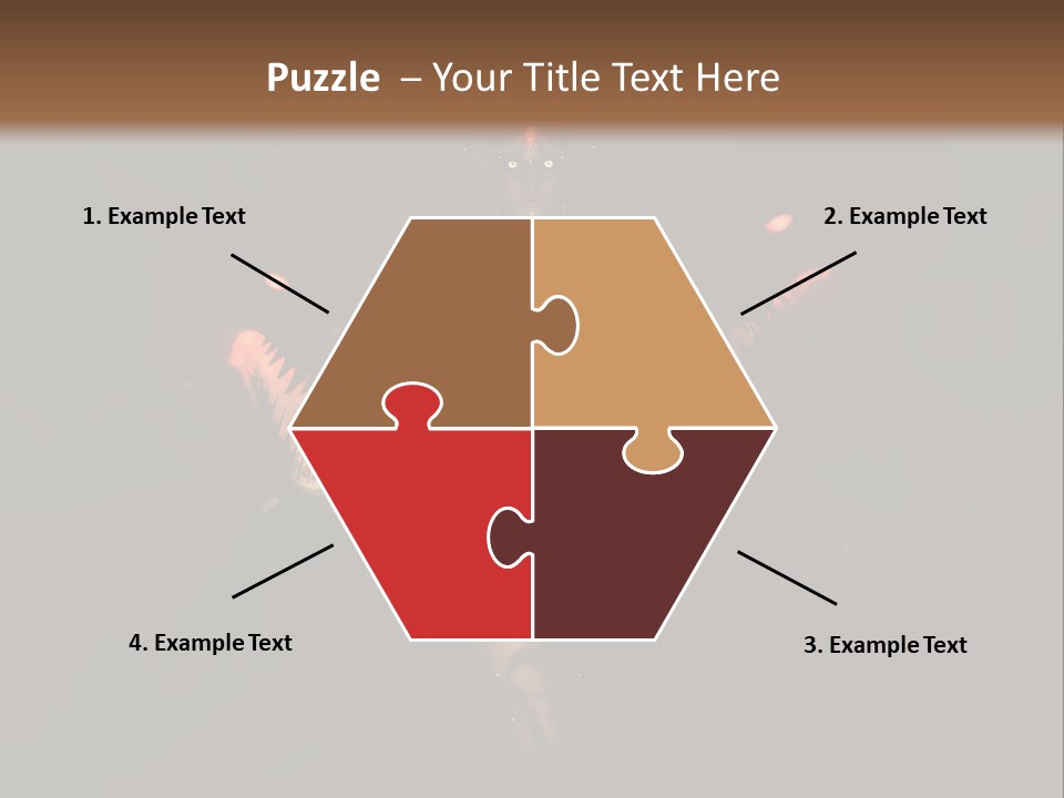 Back Lit Woman Tattoos PowerPoint Template