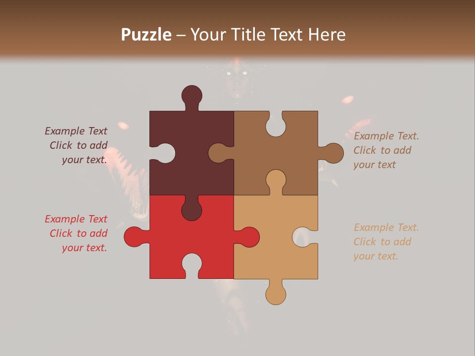 Back Lit Woman Tattoos PowerPoint Template