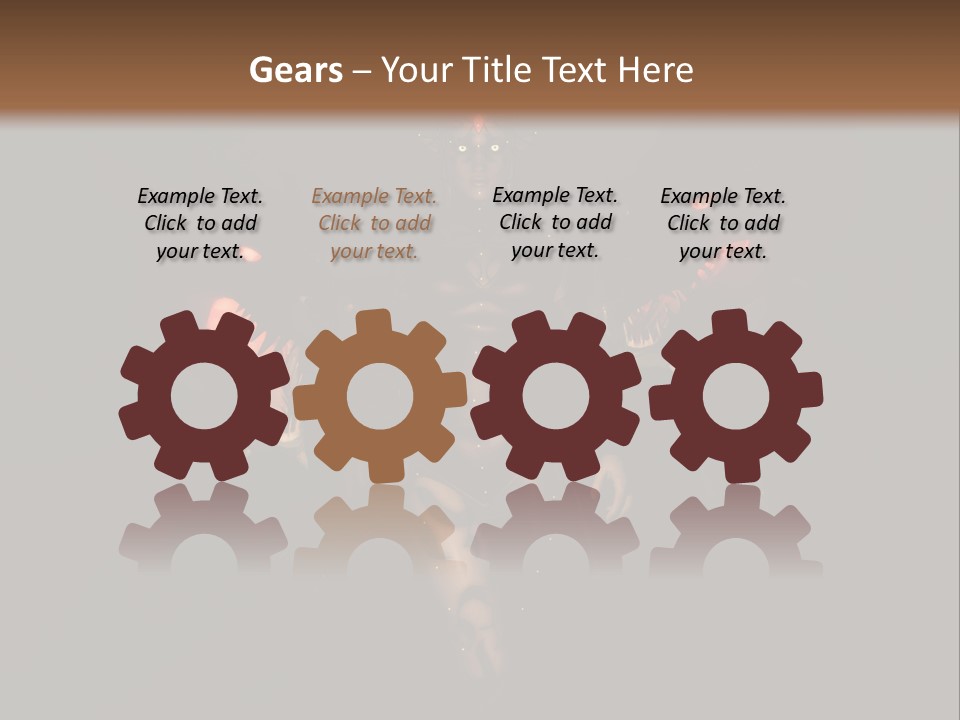 Back Lit Woman Tattoos PowerPoint Template