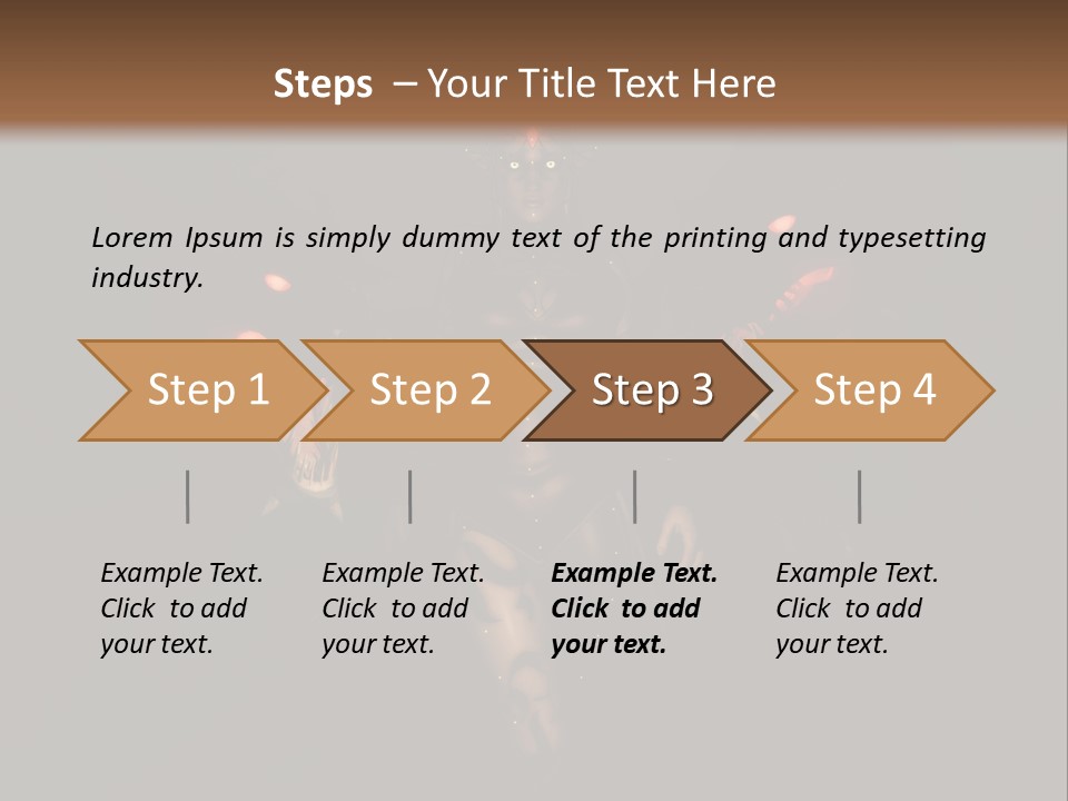 Back Lit Woman Tattoos PowerPoint Template