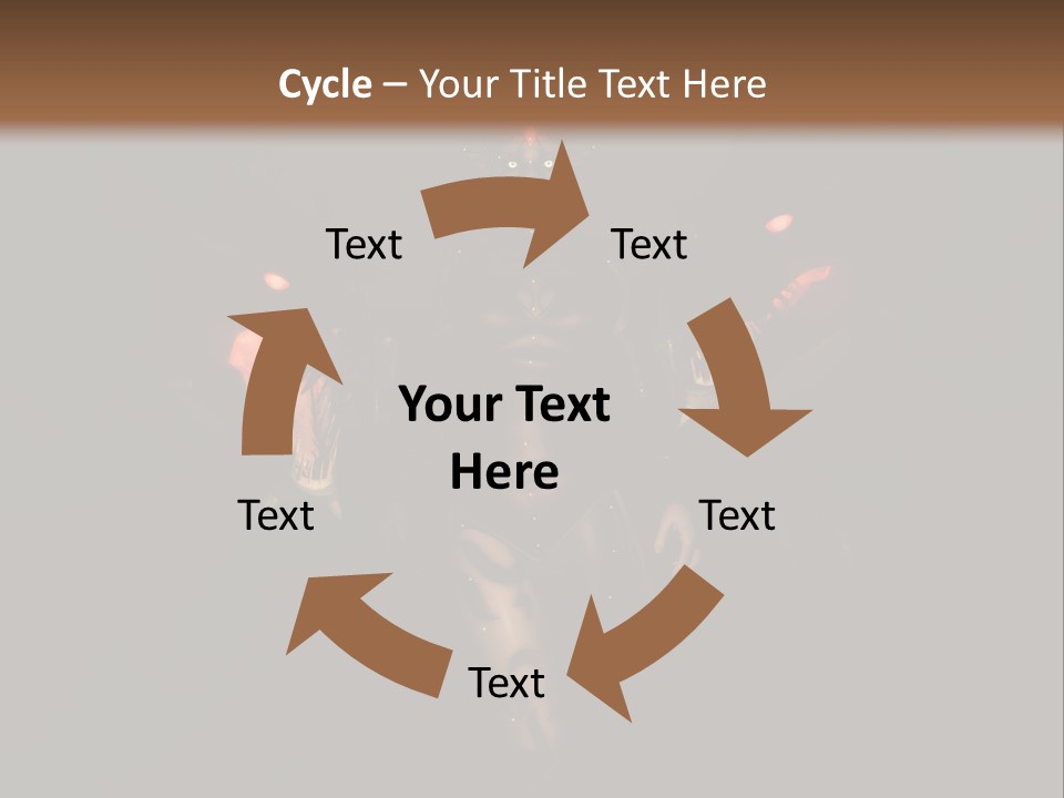 Back Lit Woman Tattoos PowerPoint Template