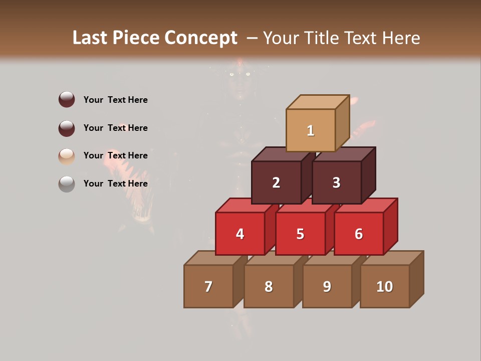 Back Lit Woman Tattoos PowerPoint Template