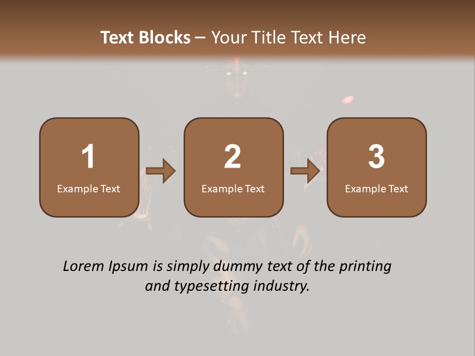 Back Lit Woman Tattoos PowerPoint Template