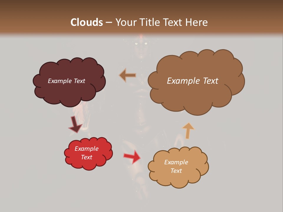 Back Lit Woman Tattoos PowerPoint Template