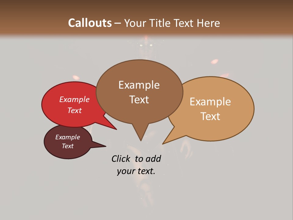 Back Lit Woman Tattoos PowerPoint Template