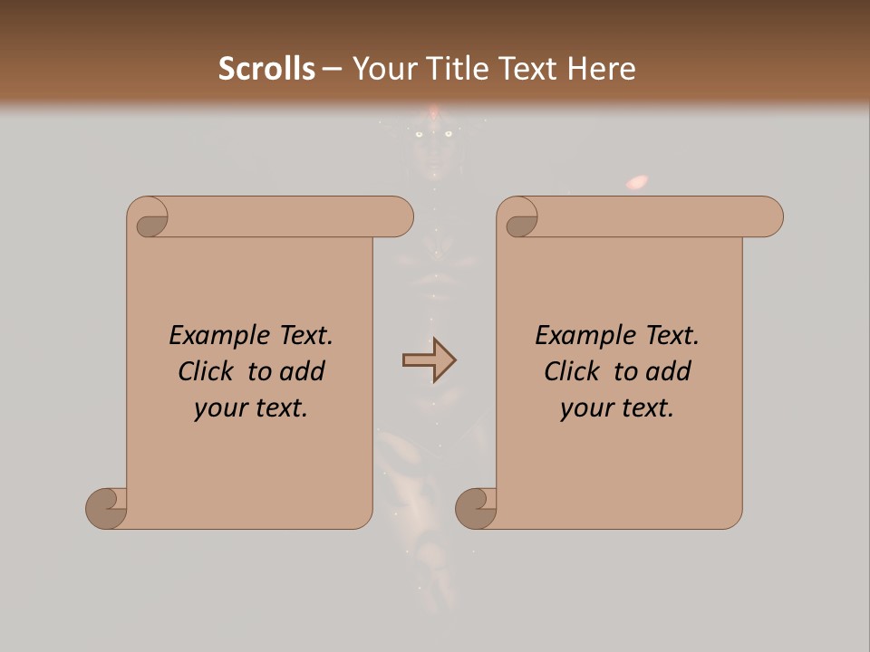 Back Lit Woman Tattoos PowerPoint Template