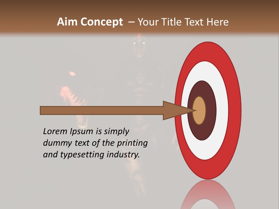 Back Lit Woman Tattoos PowerPoint Template