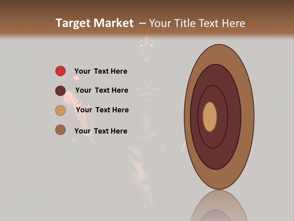 Back Lit Woman Tattoos PowerPoint Template