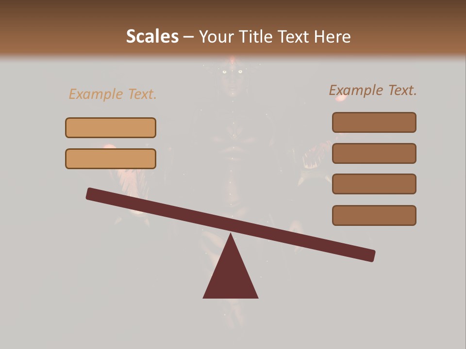 Back Lit Woman Tattoos PowerPoint Template