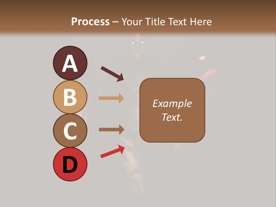 Back Lit Woman Tattoos PowerPoint Template