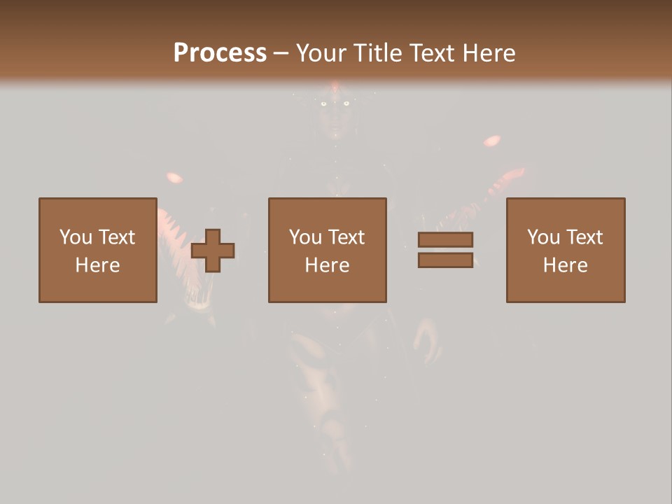 Back Lit Woman Tattoos PowerPoint Template
