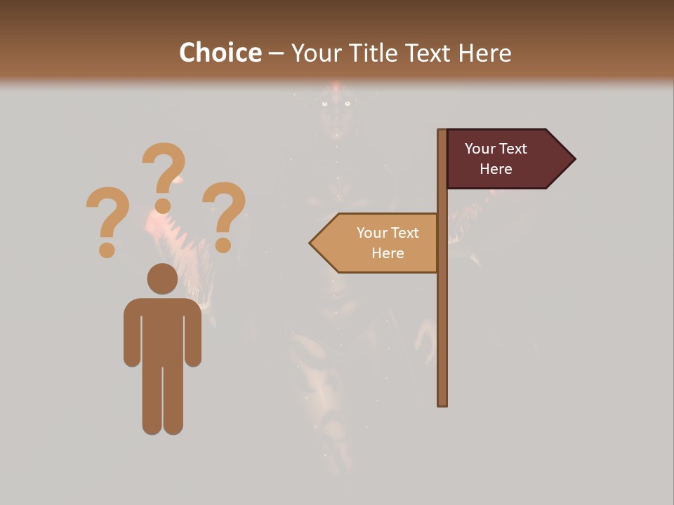 Back Lit Woman Tattoos PowerPoint Template