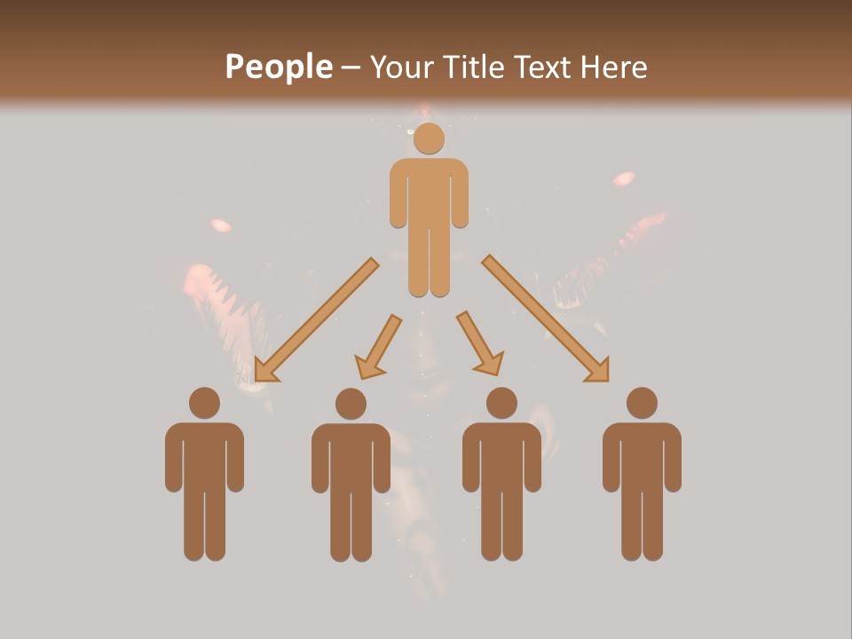 Back Lit Woman Tattoos PowerPoint Template