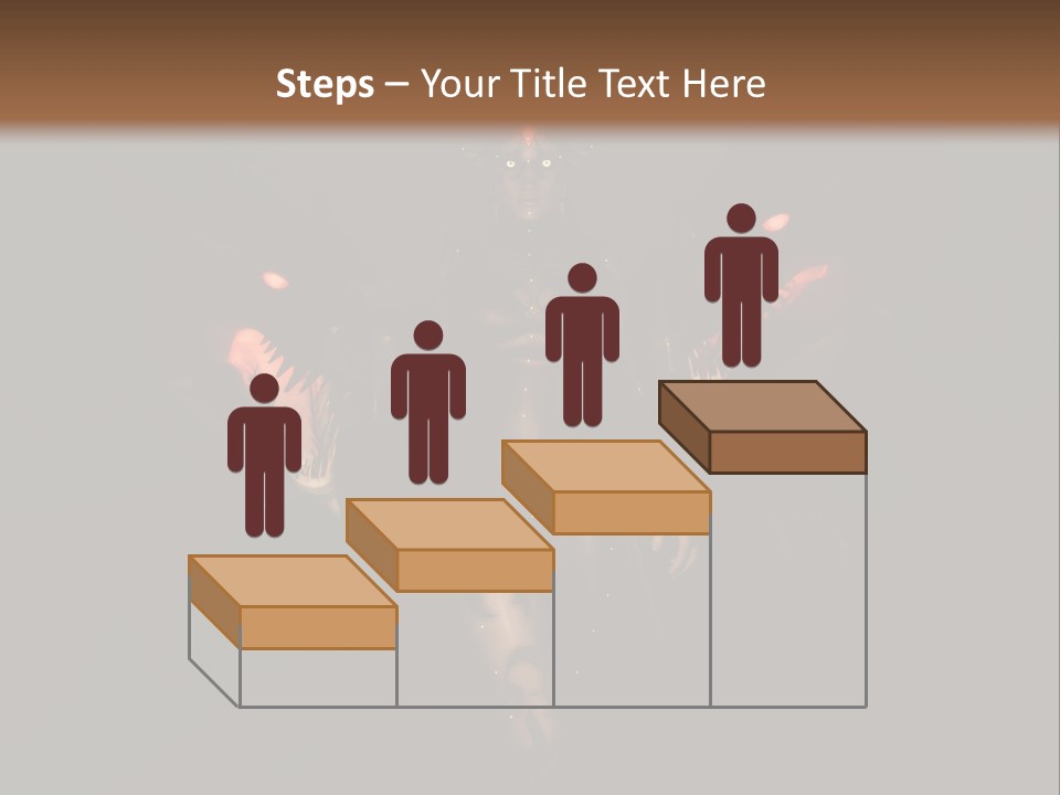 Back Lit Woman Tattoos PowerPoint Template