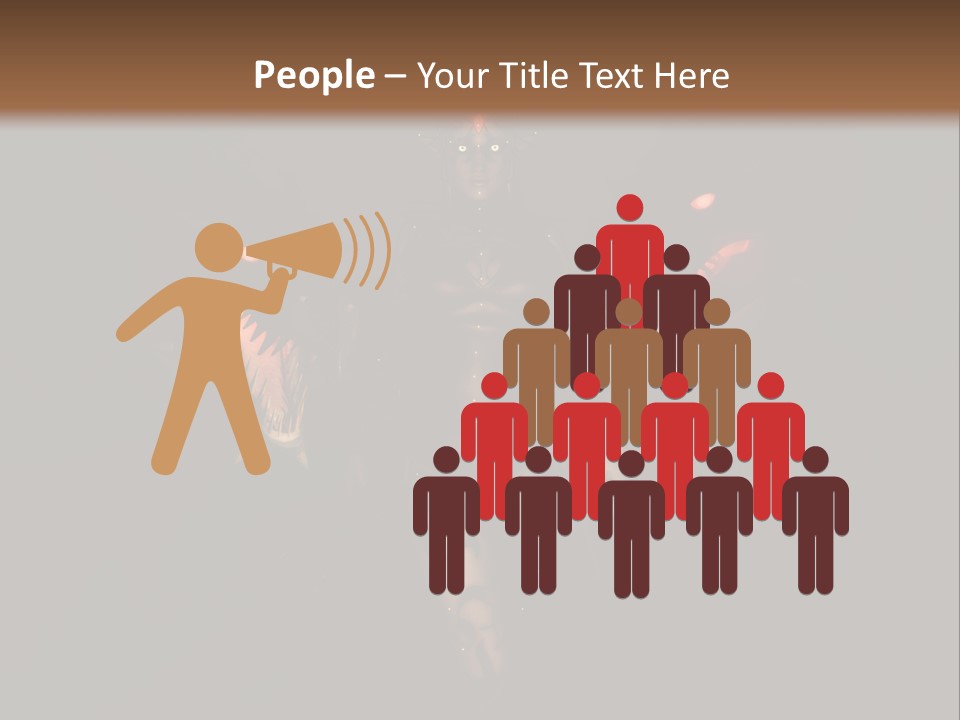 Back Lit Woman Tattoos PowerPoint Template