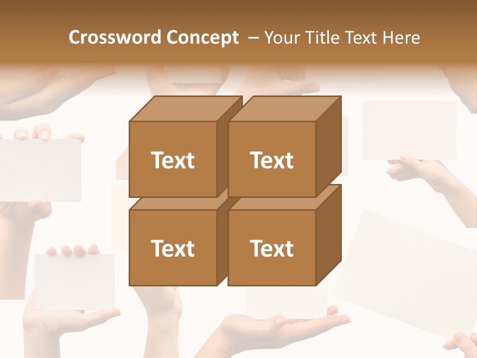 Held Empty Card PowerPoint Template