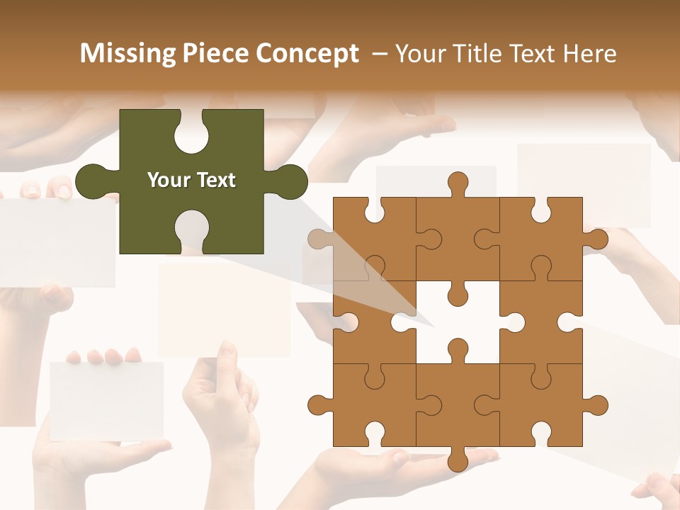 Held Empty Card PowerPoint Template