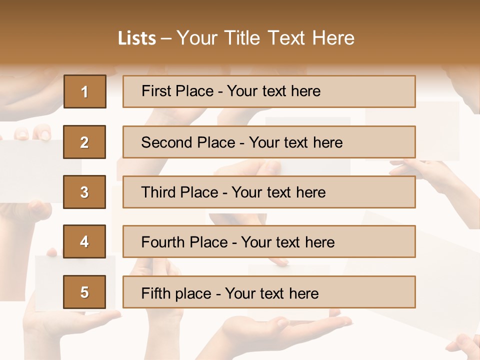 Held Empty Card PowerPoint Template