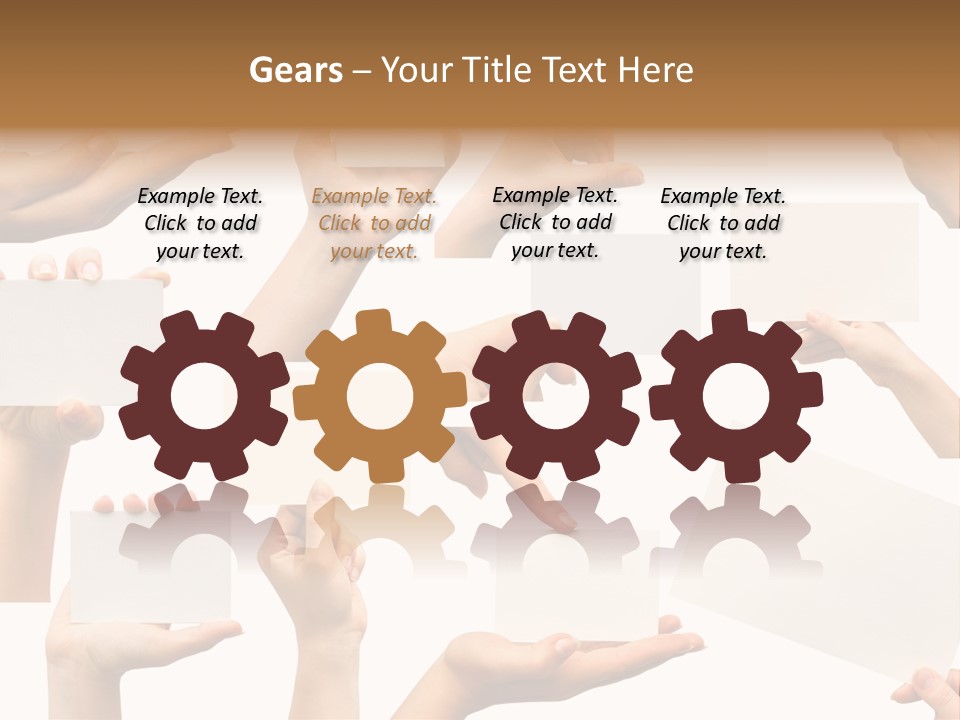 Held Empty Card PowerPoint Template