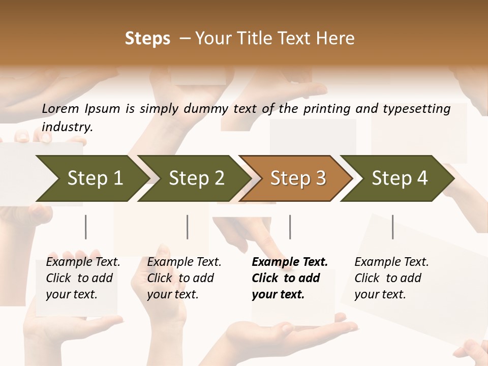 Held Empty Card PowerPoint Template