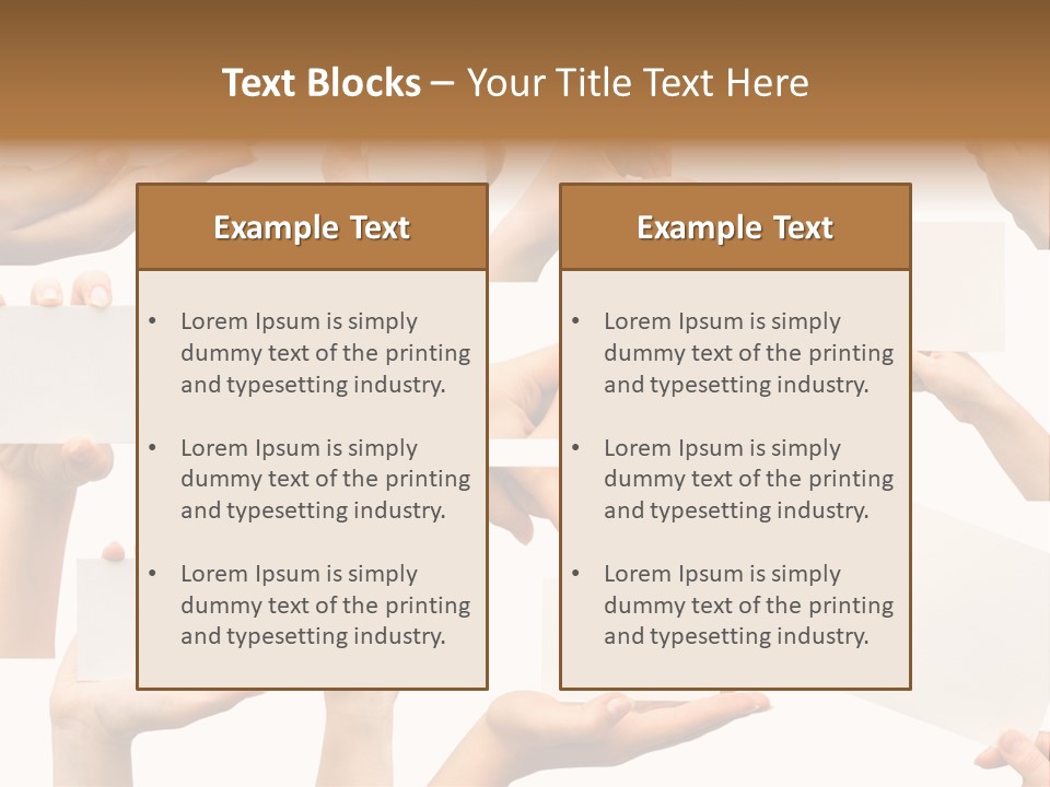 Held Empty Card PowerPoint Template
