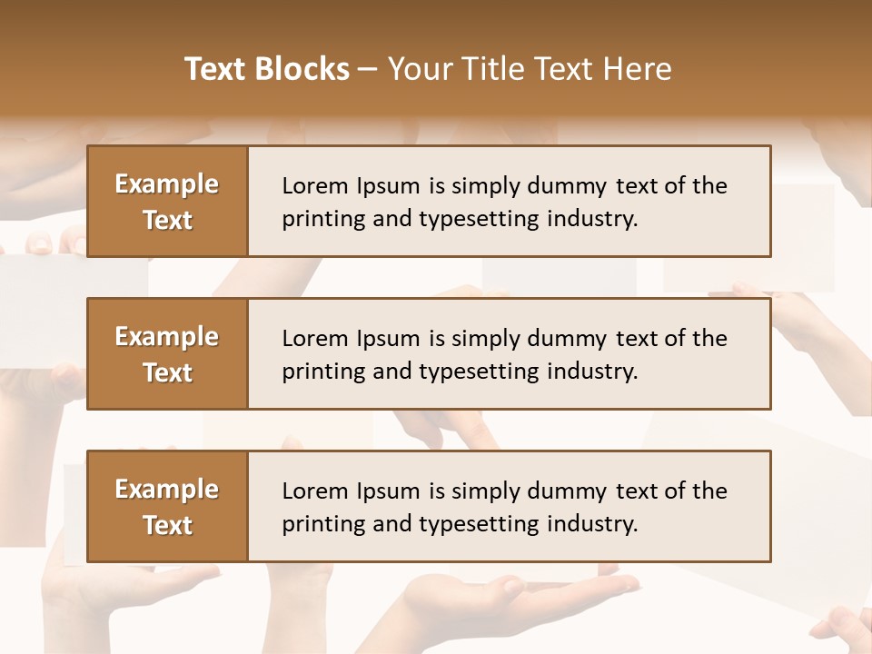 Held Empty Card PowerPoint Template