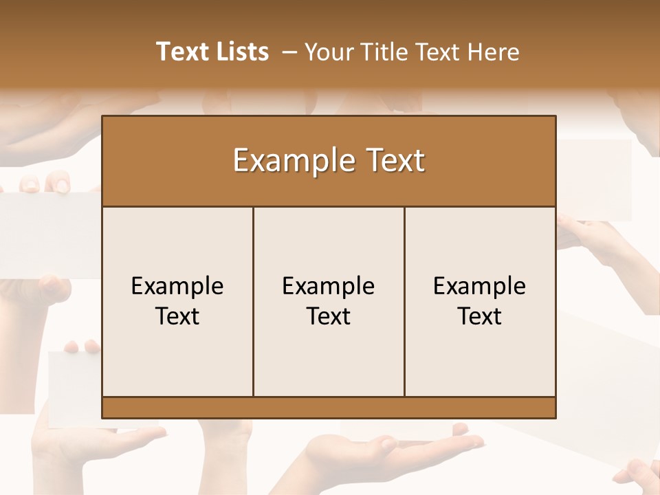 Held Empty Card PowerPoint Template