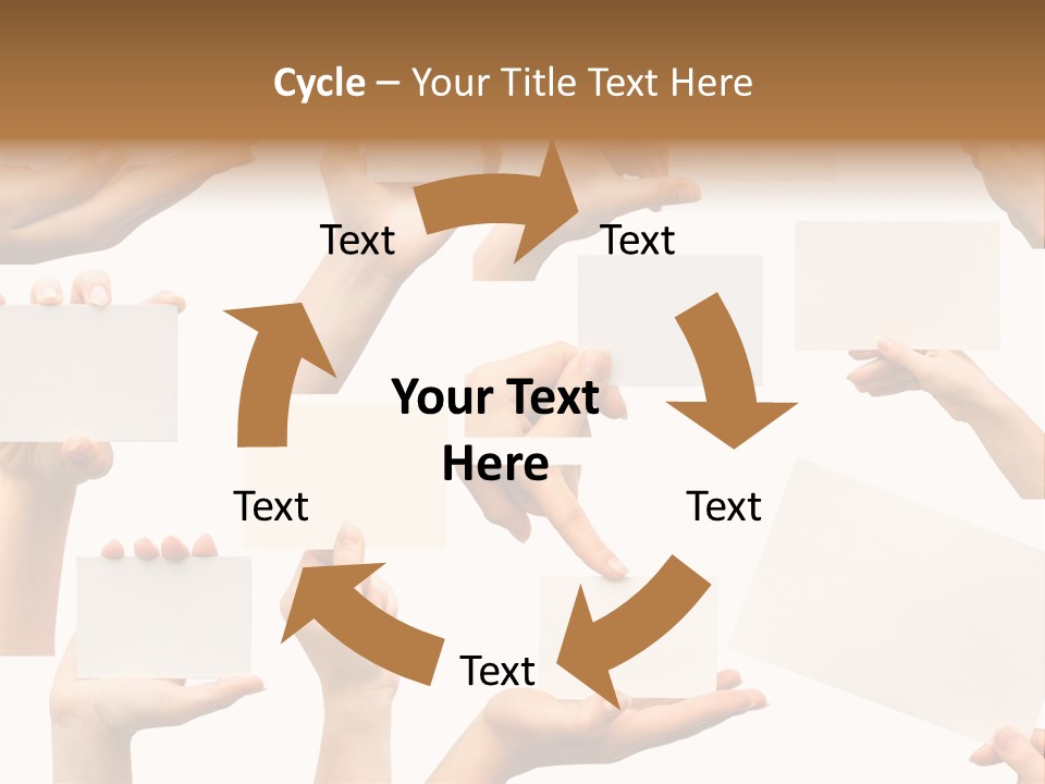 Held Empty Card PowerPoint Template