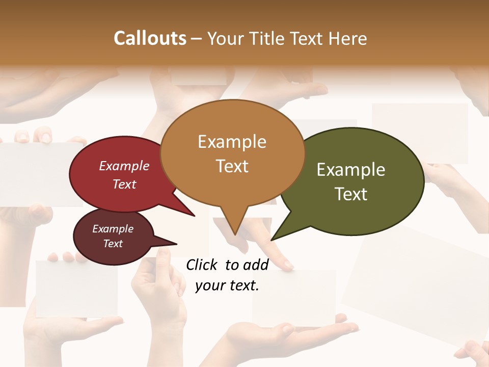 Held Empty Card PowerPoint Template