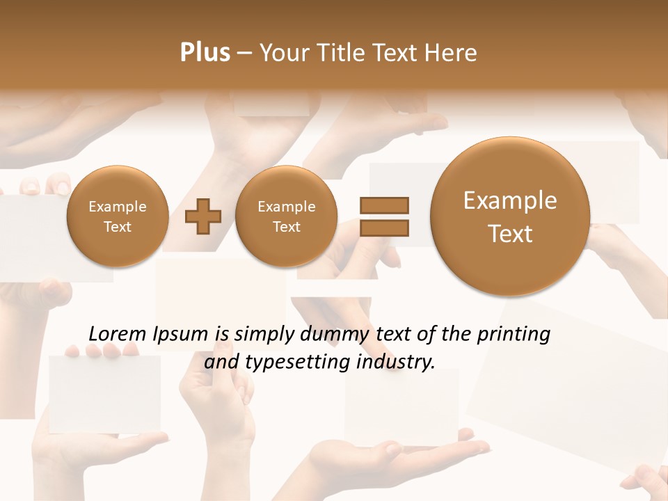 Held Empty Card PowerPoint Template