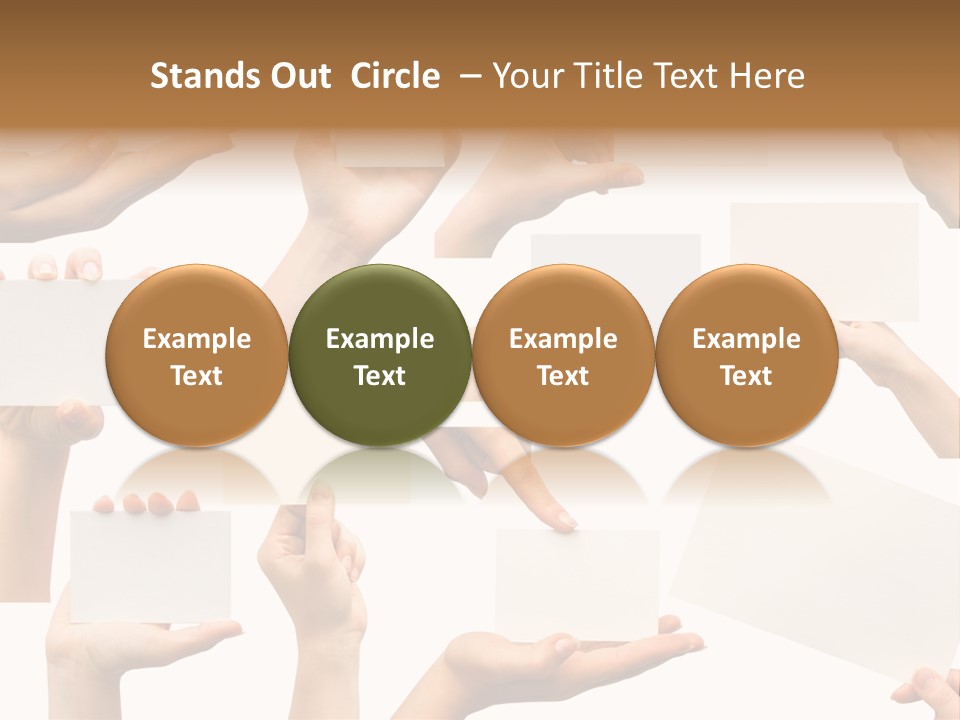 Held Empty Card PowerPoint Template