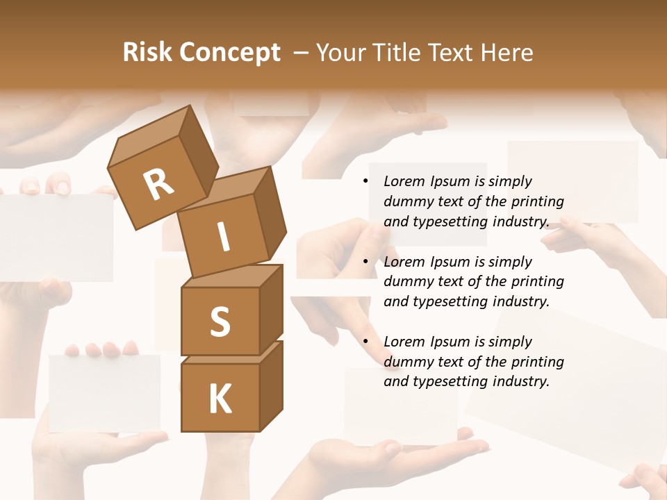 Held Empty Card PowerPoint Template