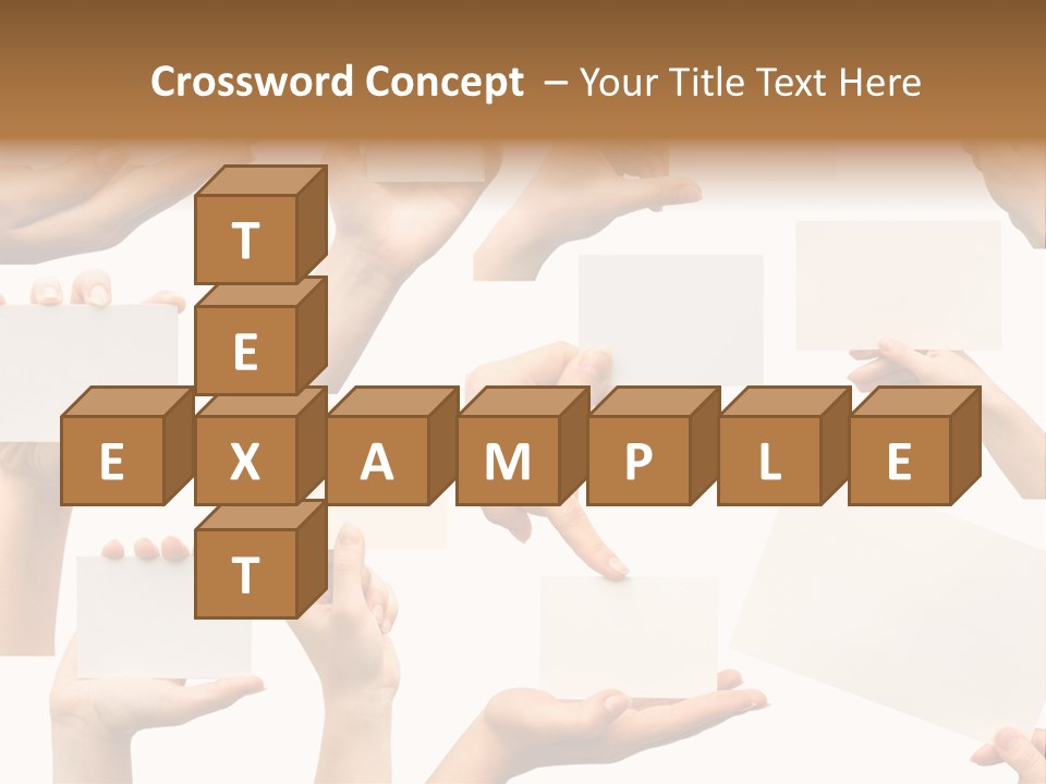 Held Empty Card PowerPoint Template