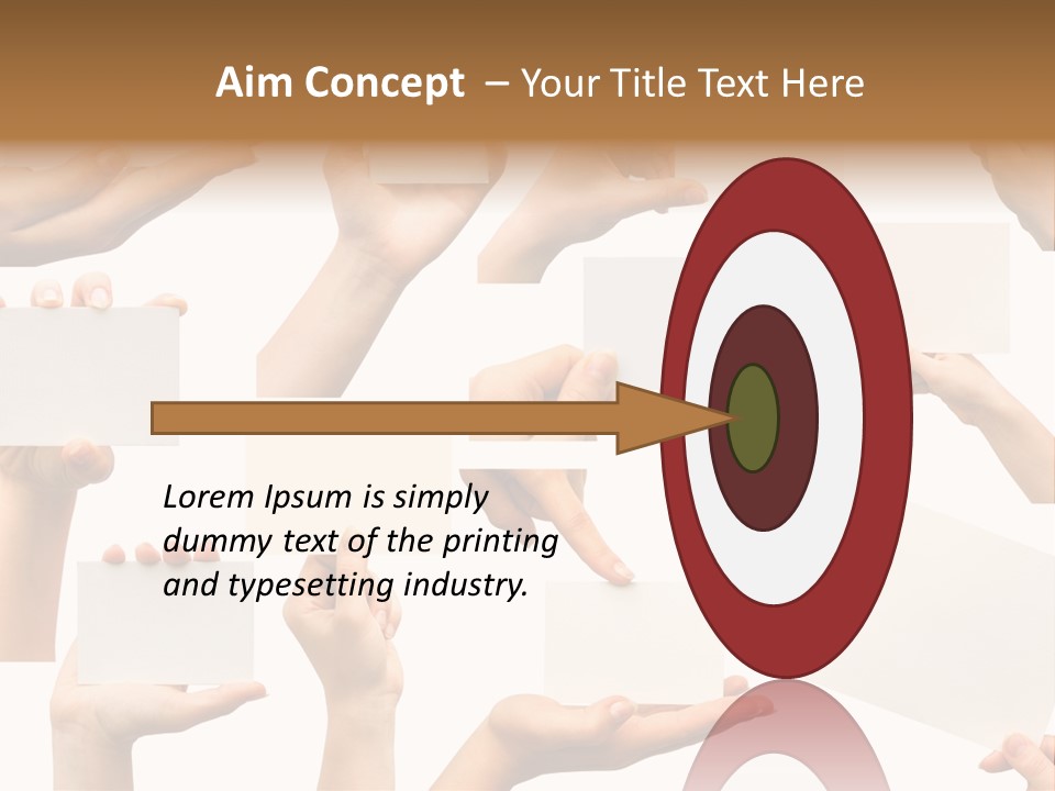 Held Empty Card PowerPoint Template