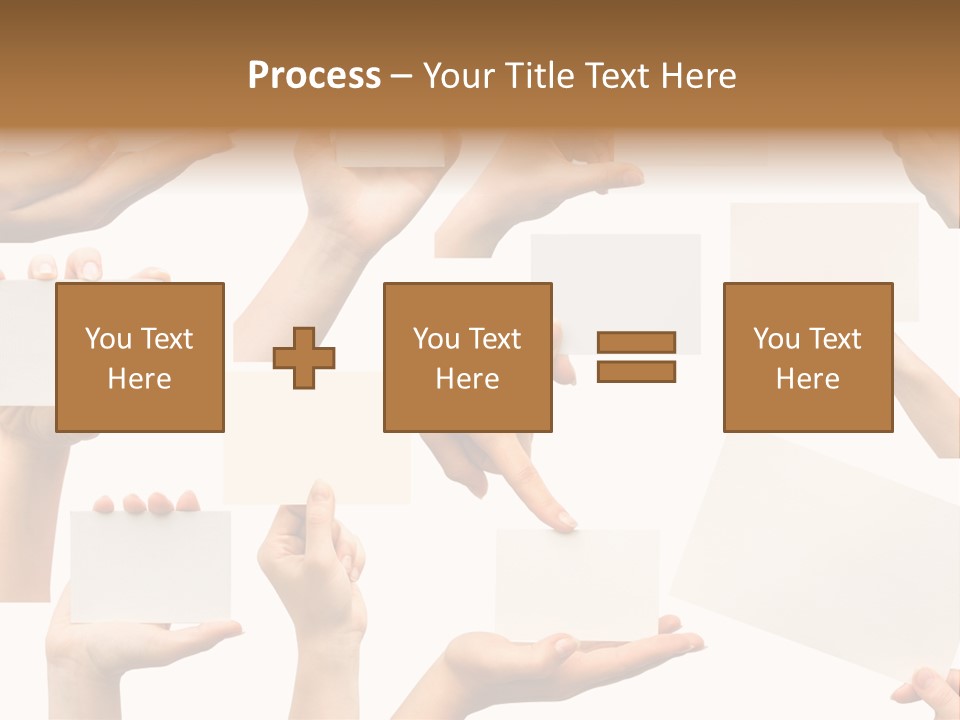 Held Empty Card PowerPoint Template