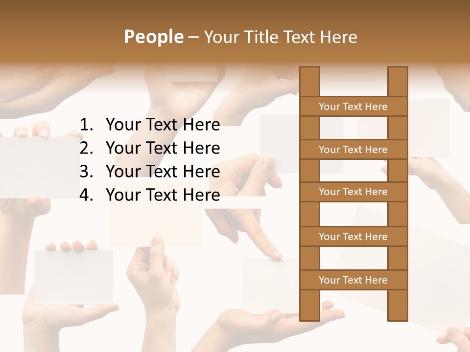 Held Empty Card PowerPoint Template