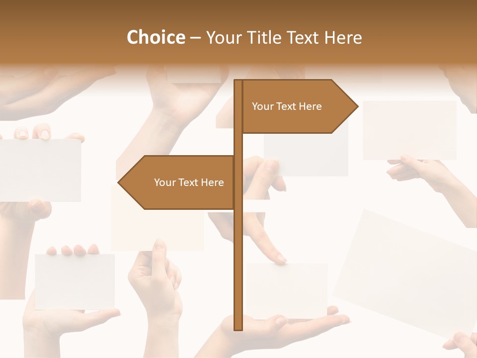 Held Empty Card PowerPoint Template