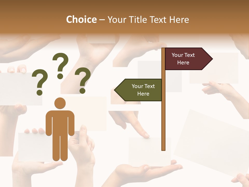 Held Empty Card PowerPoint Template